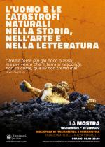 locandina della mostra: L'uomo e le catastrofi naturali